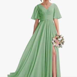 COPY - Women's Green Chiffon Dress